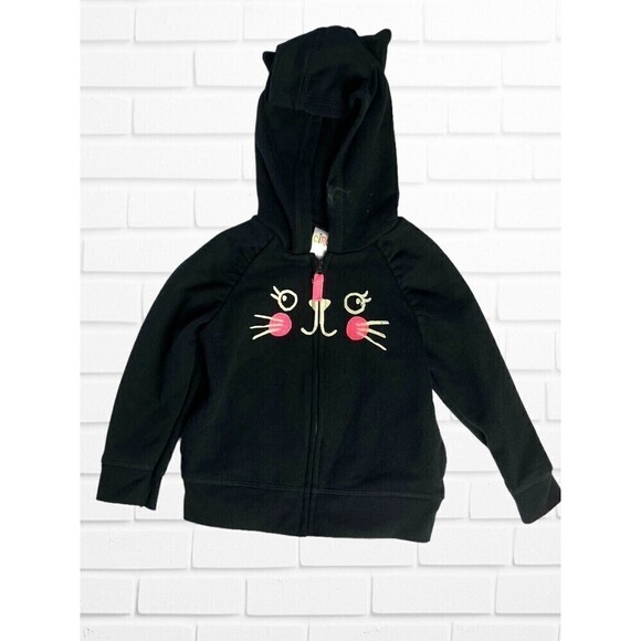 Circo Black Cat Girls Hoodie Jacket Kitty Size 18M Halloween - Picture 1 of 8